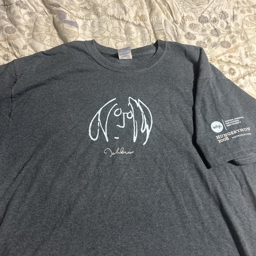 Vintage  John Lennon Imagine Hungerthon  XL Short Sleeve T Shirt Self Portrait