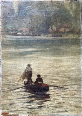 Coenraad METZELAAR (1845-1881) Coen METZELAAR Huile sur Toile : Seine by Sèvre - Photo 1/4