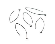 50 Pcs 45X15mm Earring Wire Finding Black Gold Plated Ear Wire Components