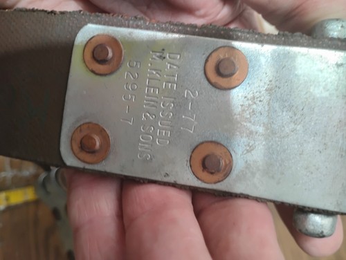 Vintage Klein Tools Lineman Arborist Climbing Tool Belt Never Used. Very Nice! - Picture 4 of 5