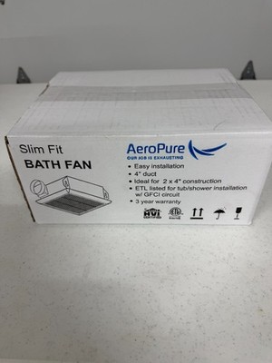 NEW Aero Pure CP70-S Ceiling or Wall Mounted Exhaust bath fan Bathroom White