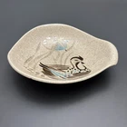 Vintage Red Wing Pottery Bob White Quail Vegetable Serving Dish Bowl MCM- CHIPS!