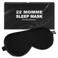 Silk Sleep Mask 100 22 Momme Mulberry, 1 Count Pack of 1 , 22 Momme-black