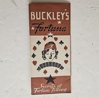 1935 Buckley's Fortuna Secrets of Fortune Telling Pamphlet Brochure Cough Syrup