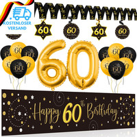 60 Geburtstag Deko MäNner Frauen, 60. Geburtstag Deko Set Mit Girlande, Banner,
