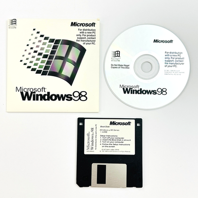 Microsoft Windows 98 First Edition CD-ROM Operating System Perfect