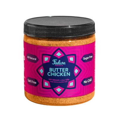 Butter Chicken Spice Mix - 4.5 Oz Jar, Salt & Sugar Free, Non-Spicy Authentic De