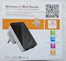 Wireless-N Mini Router and Wireless Repeater 300mbps Compact Travel Size NIB