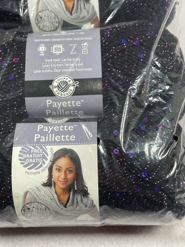 Lot: 3 Skeins Loops & Threads Payette Yarn ~50g Ea. Purple Shimmer Preowned READ - Picture 8 of 9