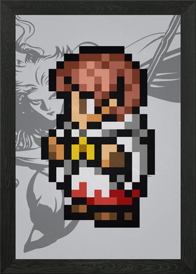 FF III Arc Pixel Sprite Framed Wall Art Poster Canvas Print Picture