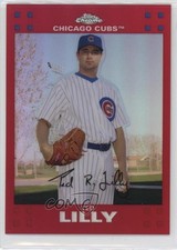 2007 Topps Chrome Red Refractor 74/99 Ted Lilly #189 10k8