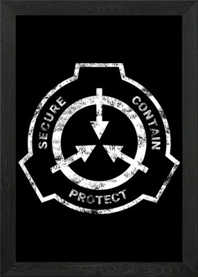 SCP Secure Contain Protect Gerahmtes Wandbild Poster Leinwanddruck Bild