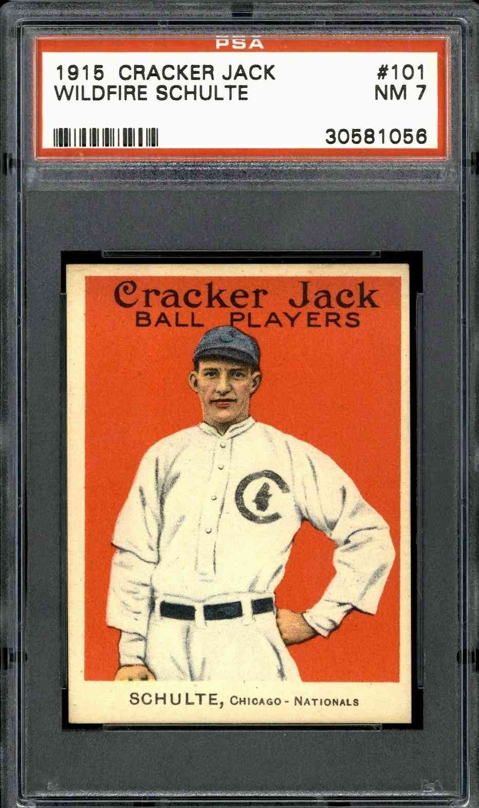 1915 Cracker Jack #101 Wildfire Schulte - PSA 7