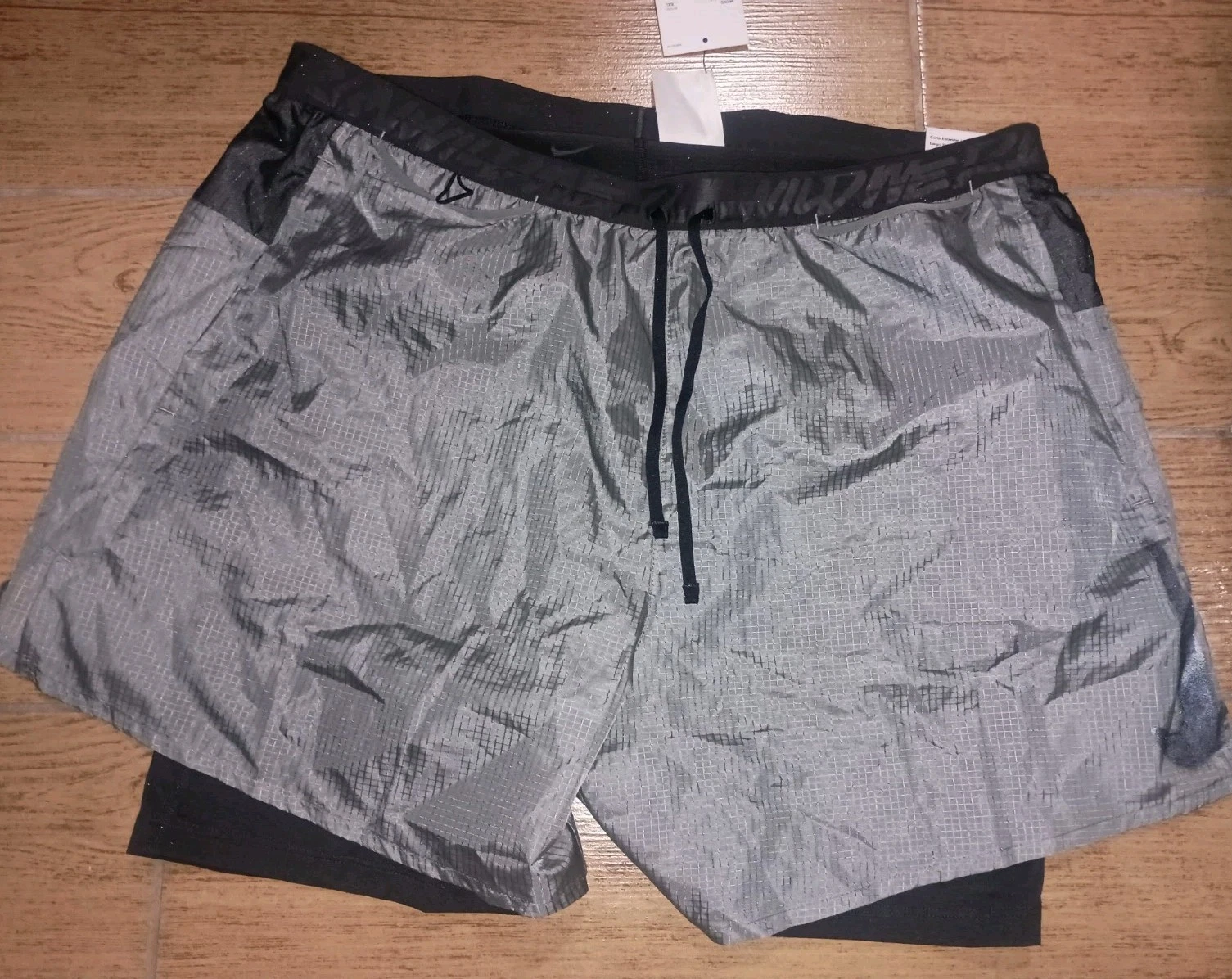 Nike Dri-Fit Wild Run Flex STRD 72IN1 DD5361-045 Smoke Grey/Black Men's Size 2XL
