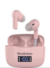 Brookstone Earbuds NEW Elite Touch True Wireless Pro Pink