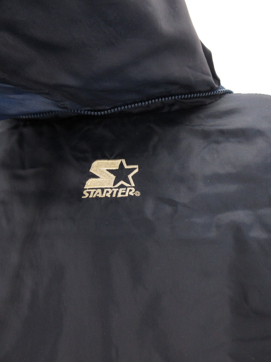 VINTAGE Dallas Cowboys Jacket Men XL Blue Starter Windbreaker Coat