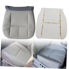 Gray Front Driver Side Bottom Replacement Leather Seat Cover Foam Cushion