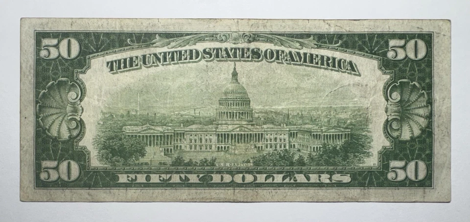 1928 A $50 Federal Reserve Note, Chicago, Redeemable In Gold - Image 2 of 2