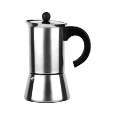 IBILI Indubasic Espresso/Coffee Maker for 6 Cups, 22 x 15 x 12 cm, Silver/Black