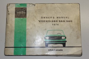 1974 volvo 140 142 144 145 owner's manual booklet | eBay