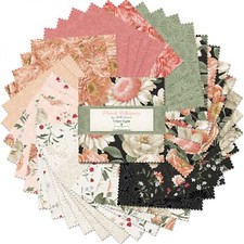 Feline Drive Fabric 5" Squares PEACH WHISPERS Charm Pack 42 Squares Wilmington