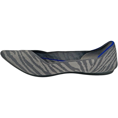 ROTHY'S Flats Womens 7 Gray Zebra Ballet Flats The Point Flat Retired Slip On - Picture 9 of 16