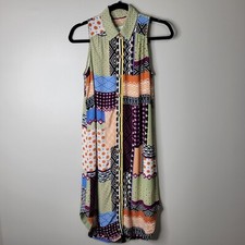 Anthropologie 2 Everyway Shirt Dress Colorful Patterned sleeveless Button Up