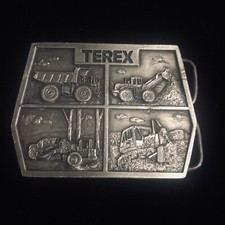 Vintage GM Terex Construction Mining Belt Buckle Heavy Equipment 3  X 2.75  