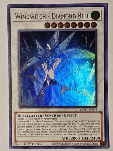 Yugioh - Windwitch - Diamond Bell - Ultra Rare - BLVO-EN043 - 1st Ed - Mint - Picture 1 of 1
