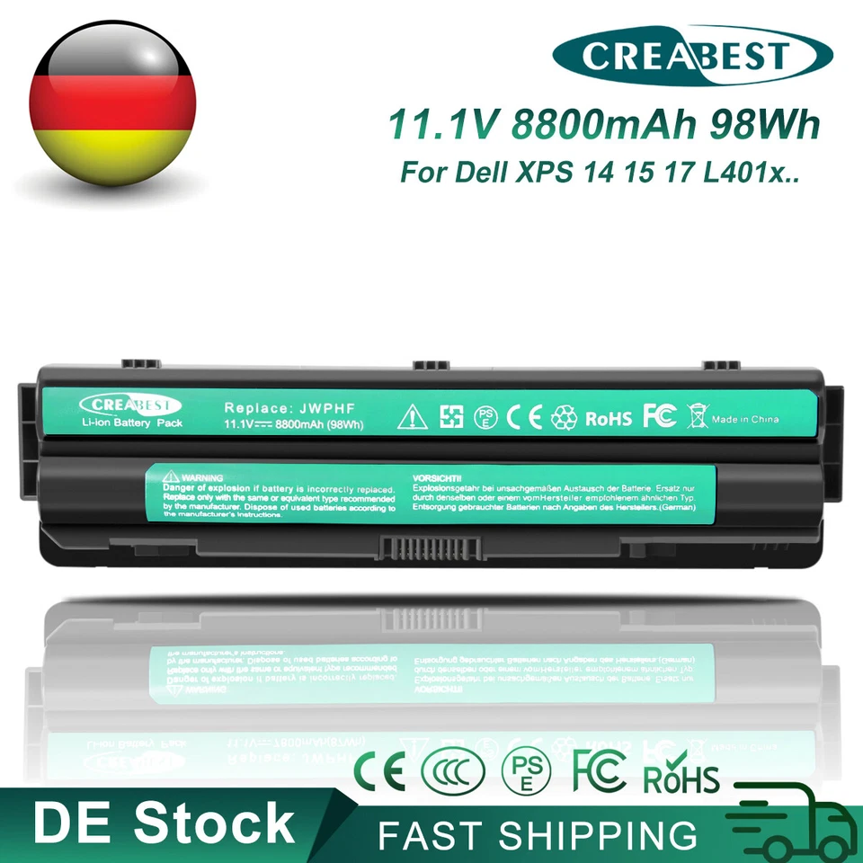 8800mAh 11.1V Akku Für Dell XPS 14 15 L401X L501X L502X L701X JWPHF R795X WHXY3