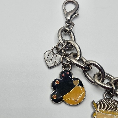 HARAJUKU Lovers Girls 5 Charm Chain Bracelet 6 3/4" - Picture 7 of 12
