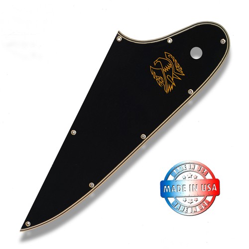 Black/Cream 5 Ply Pickguard for 2007-2018 Gibson Firebird w/ Decal Made in USA - Picture 2 of 7