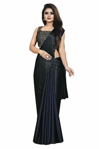 black colour wedding saree