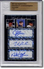 Jed LOWRIE * Ryan Kalish * Nick Hagadone * Rookie Autograph BGS Auto RC #/5
