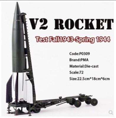  1/72 German V-2 Ballistic Missile System + V2 Launcher Finished Model-PMA