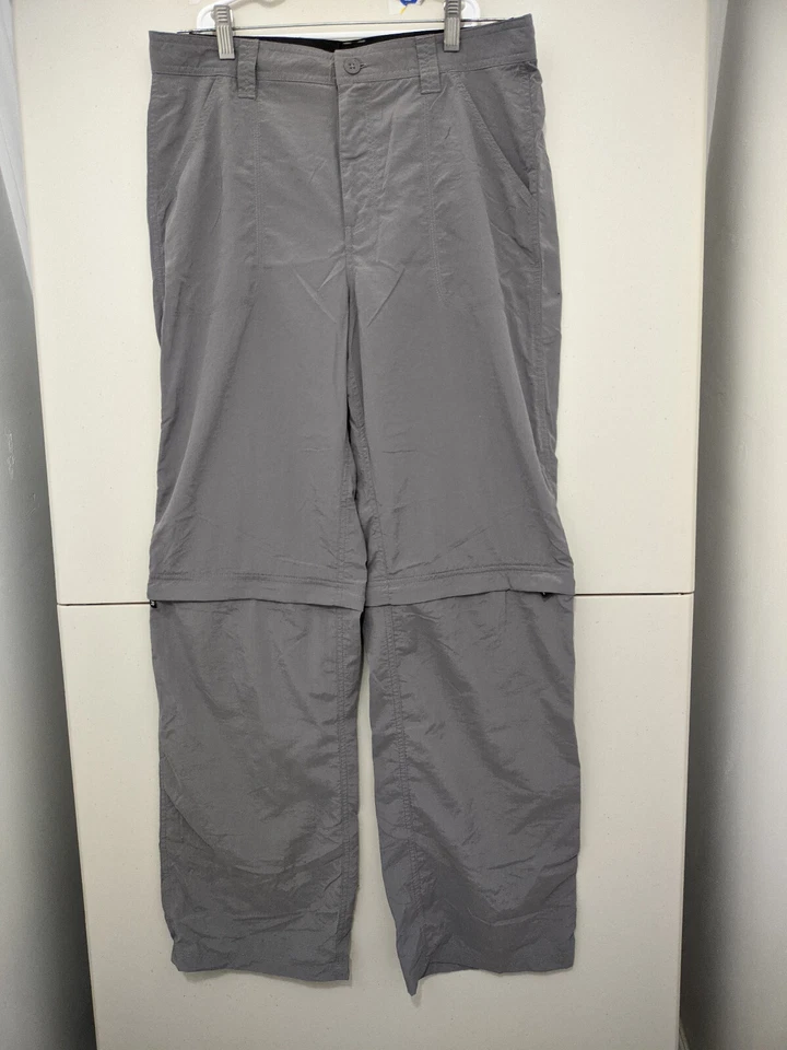 North Face Pants Boys XL Gray Cargo Convertible Straight Outdoor Hiking Nylon - Image 2 of 4