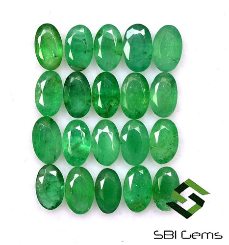 4.47 CTS Natural Emerald Oval Cut 5x3 mm Lot 20 Pcs Calibrated Loose Gemstones - 第 1/5 張圖片