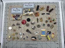 Vintage LOT 55+ Novelty Plastic, Pearl, Ceramic, NOS Buttons and Charms ~ SEWING