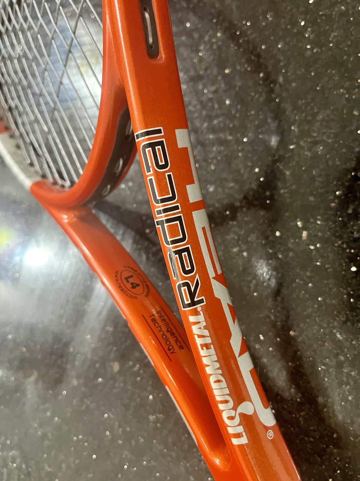 Rare AGASSI Head LiquidMetal Radical Tennis Racquet 98 MP, 4 5/8 w/ Bag