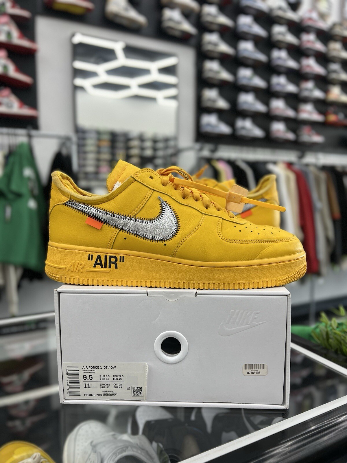 Size – Nike Air Force Low OFF-WHITE University Gold Metallic