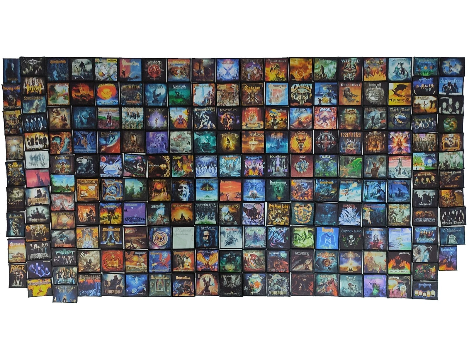 POWER METAL 10pcs/Lot Random Mix Sew-On Patches Vest, Printed Patch