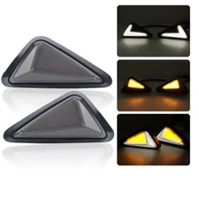 2x Motorcycle Flush Mount Triangle Turn Signal Light LED L-shape Indicator Lamp