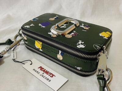 MARC JACOBS Snapshot Bag DARK GREEN 316 Peanuts Snoopy Camera Bag 