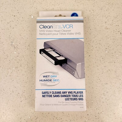 Clean Dr VCR VHS Video Head Cleaner Wet Dry NEW