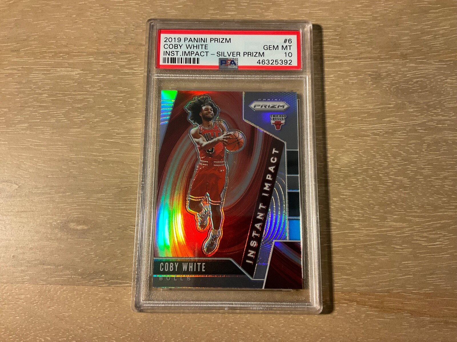 2019 Panini Prizm Coby White Instant Impact Silver Prizm Rookie PSA 10 GEM MT