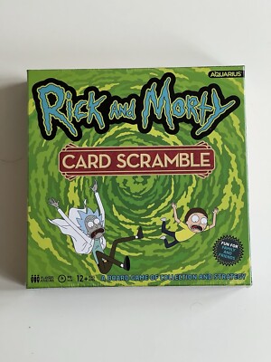 Rick and Morty Card Scramble Brettspiel, neu wie auf Fotos zu sehen