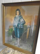 Blue Boy Lithograph Print 16" x20" Nice Color