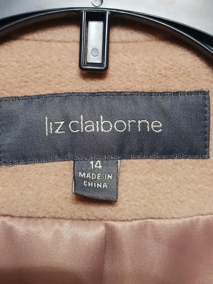 Liz Claiborne Womans Wool blend Tan Trench Coat S… - image 4