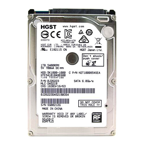 HGST HTS541010A9E680 2.5" 1 TB 5400 RPM SATA 3 HDD Fiyatları Ve Özellikleri