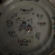 2 International China Company “Heartland” Stoneware 7774 12" Platter Japan